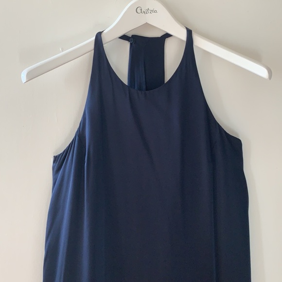 Club Monaco Navy Silk Vilma Dress - Picture 3 of 8
